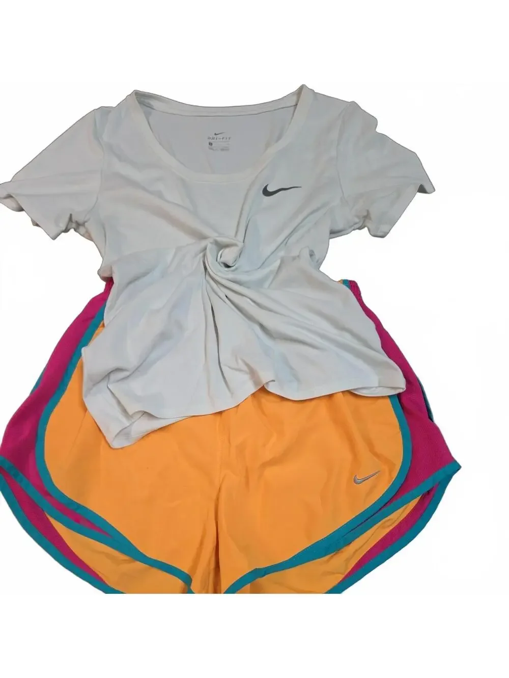 Nike DriFit Women’s Running Lined Athletic Shorts- M & Nike Shirt-S Bundle